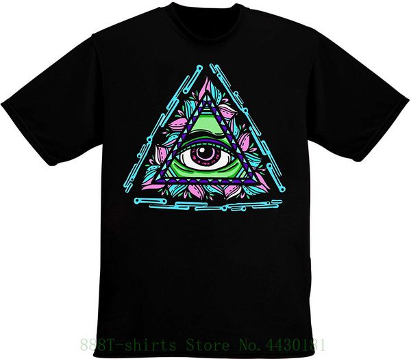 

colorful ornamented illuminati men's eye t shirt for men printed t-shirt pure cotton men summer short sleeves cotton fashion