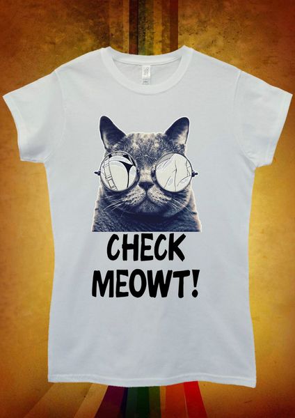 

проверить meowt cat kitten hipster мужчины женщины мужская майка тельняшка 1057cartoon тенниски людей unisex new fashion тенниска