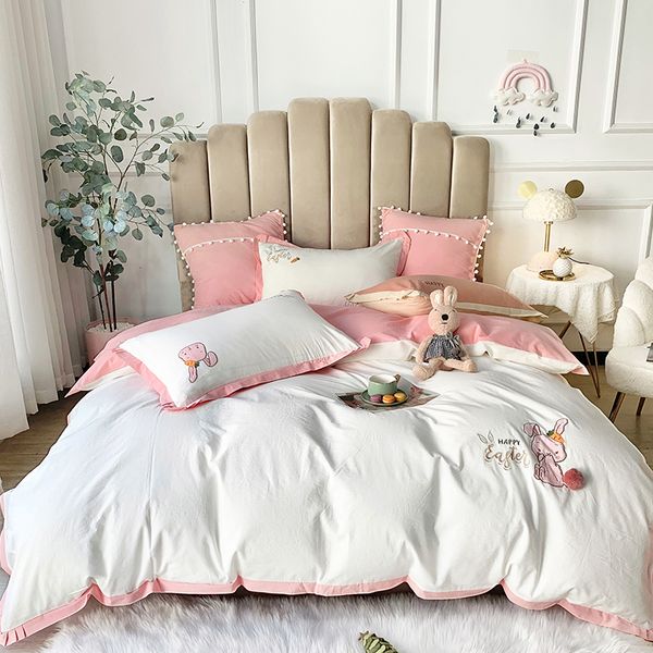 

bedding sets 2021 beddingset 100% cotton bed linen duvet cover sheet pillowcase 4/6pcs for kids