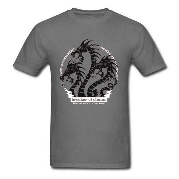 

game of thrones tshirt men shirts breaker of chains 2019 new fashion mens t shirt dragons print on cotton streetwear o neck tee