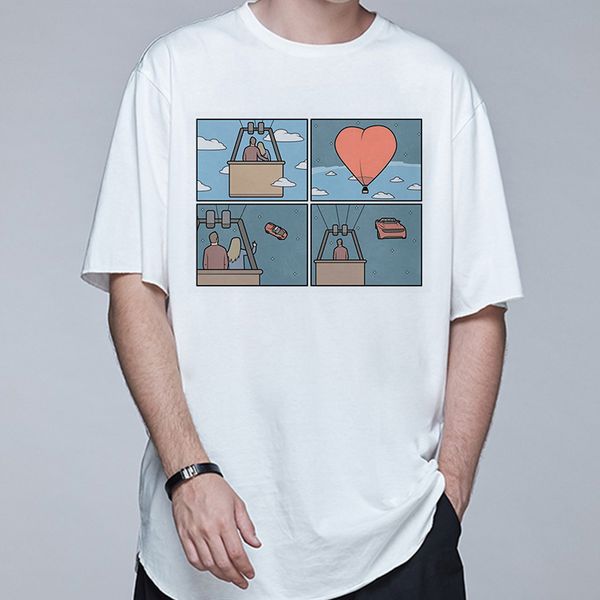 

new men clothing shirt for men harajuku round neck short sleeve hiphop streetwear summer shirt white print chemise homme, White;black