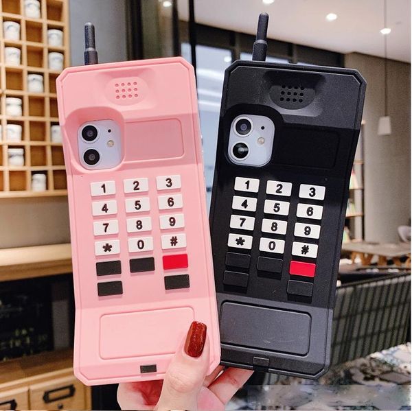 

3d cellular classic mobile phone case for iphone 11 case 11pro max xs max 6 7 8 plus retro protection anti cellulite soft cover