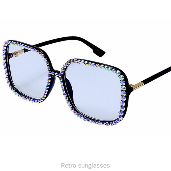 

sunglasses 2021 fashion half frame diamond women luxury square sun glasses female brand designer shades fml, White;black