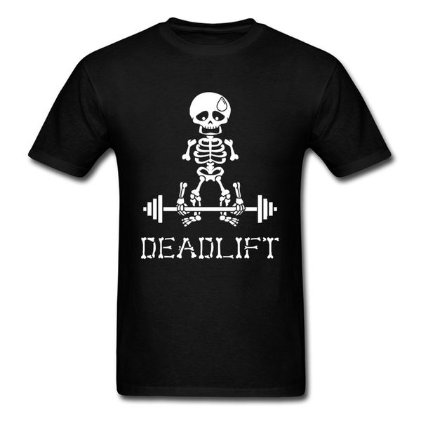 

deadlift skeleton weight t shirt for men skull skeleton bodybuliding print black t-shirts fitness skull dead hip hop tshirt man