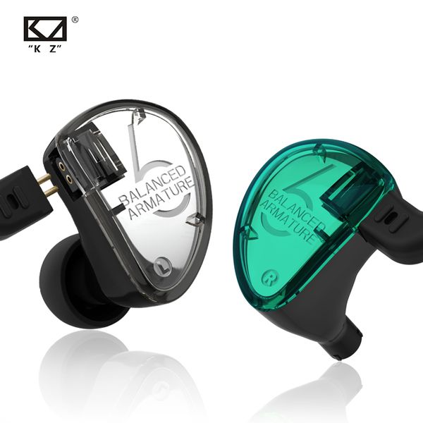 

kz as06 in ear monitor headphones balanced armature driver hifi bass monitor sport headset noise cancelling