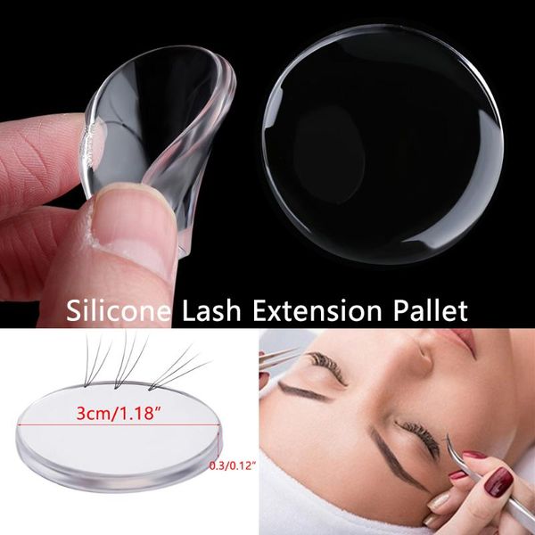 

1pc eye lashes adhesive glue holder palette silicone eyelashes extension stand pallet one second flowering beauty makeup tools