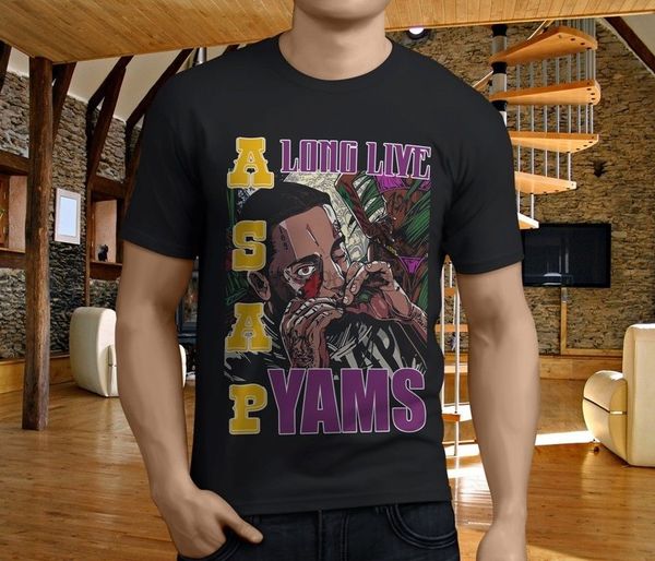 

new popular asap yams long live black men t-shirt size s-3xl