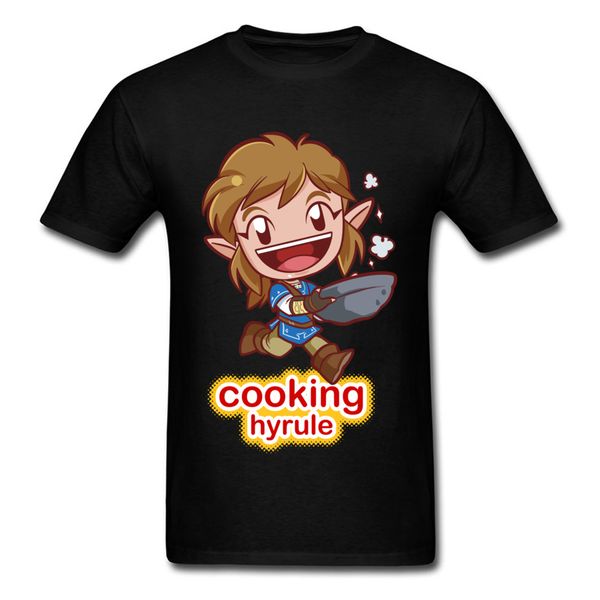 

приготовление hyrule tshirt мужчины мультфильм топ легенда о zelda футболки смешной одежды harajuku t shirt gamer tshirt black