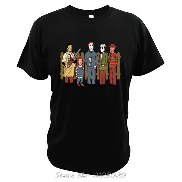 

horror movie t shirt king of the hill tv show tshirt men freddy krueger chucky jason voorhees michael myers tees