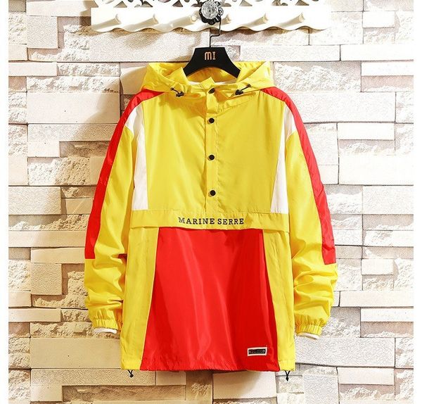 

men jackets fashion japan style panelled contrast color teenager outerwear coats boys students autumn winter coats plus size jacket, Black;brown