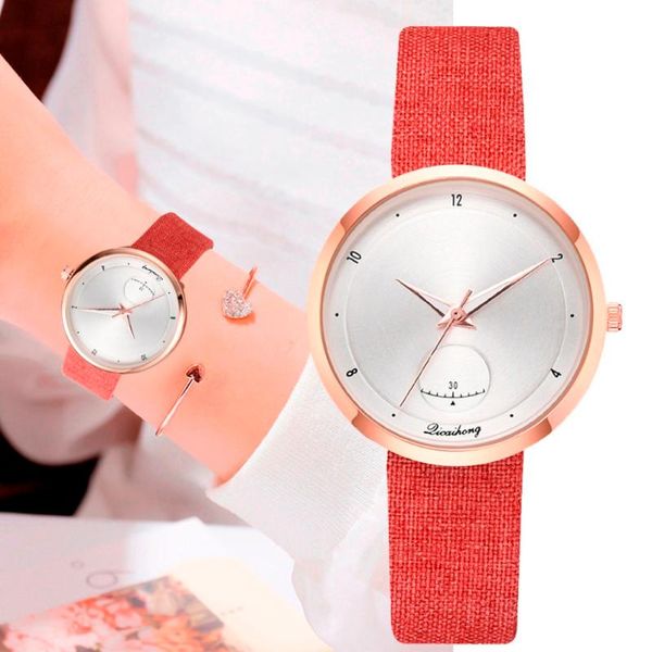 

new fashion women watches simple fake small dial monochrome watch leather with strap ladies watch clock gift wristwatch relogio, Slivery;brown