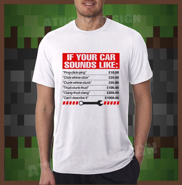 

2019 new casual cool tee shirt mechanic t-shirt if your car sounds like funny tee shirt t-shirt