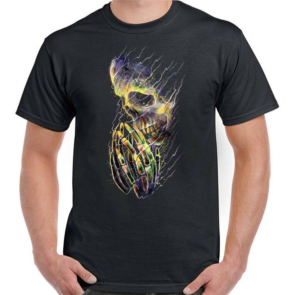 

praying skull mens t-shirt biker goth gothic rock music grim reaper skeleton colorful tee shirt