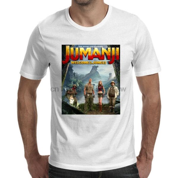 

джуманджи фильм плакат 2017 white t-shirt размер s-5xl