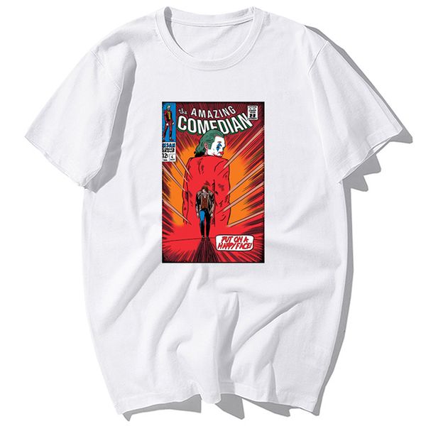 

joker joaquin moive the amazing comedian hip hop t-shirts 2020 summer men's t-shirt casual cotton tshirt harajuku streetwear