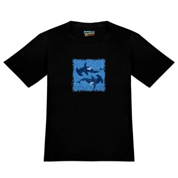 

hammerhead sharks swimming in the ocean men's novelty t-shirt