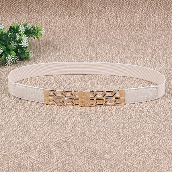 

new women's metal slender belt simple all-match dress girdle, Black;brown