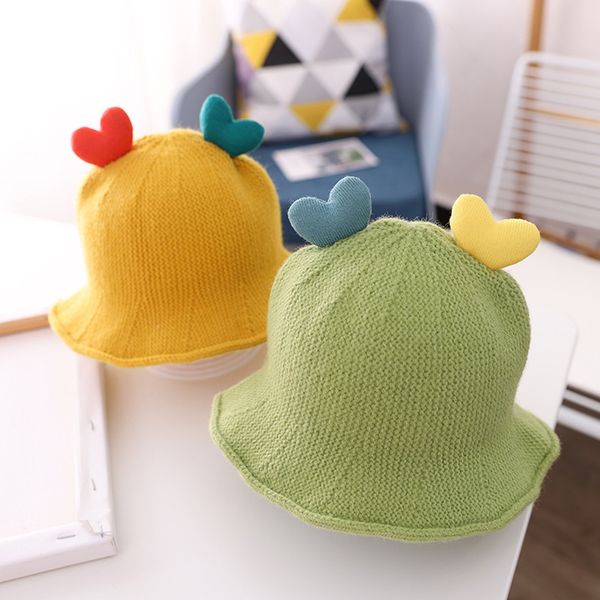 

scarves children's warm knitted hat ball baby woolen autumn and winter, Blue;gray