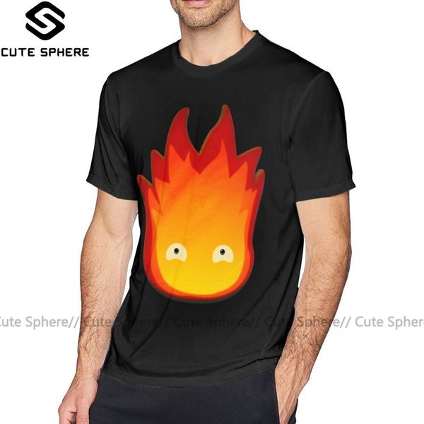 

calcifer t shirt calcifer howls moving castle t-shirt short sleeve mens tee shirt printed funny summer xxx cotton tshirt