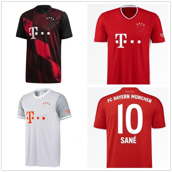 

20 21 bayern munich soccer jersey sané home away 3rd german cup final lewandowski 2020 2021 goalkeeper muller men football shirts, Black;yellow