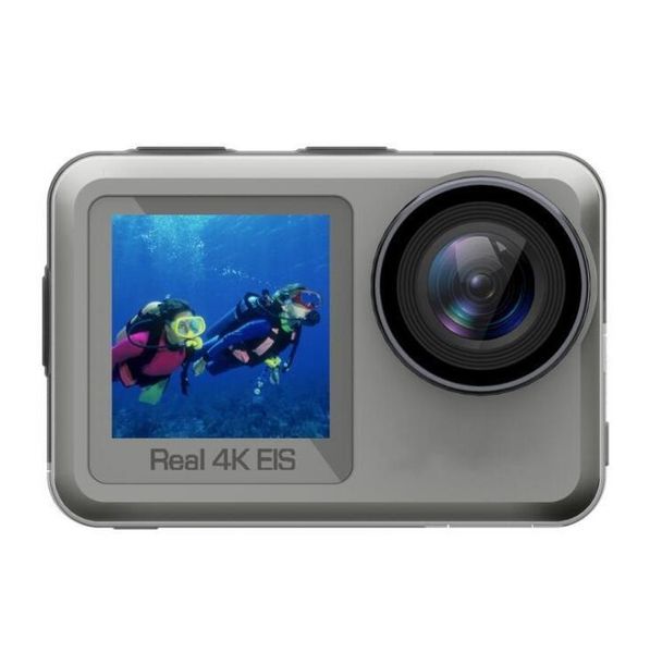 

send dhl- 2020 new waterproof sports camera fs01a-2 dual-screen dive camera true 4k30fps anti-shake exquisite retail box