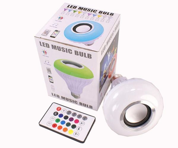 

selling smart led e27 light rgb wireless bluetooth speakers bulb lamp music playing dimmable 12w music player audio ing