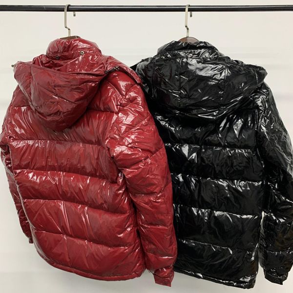 

doudoune men's winter jacket new bright face down jacket men and women couple thick short section bright hooded warm extra thick cold x, Black