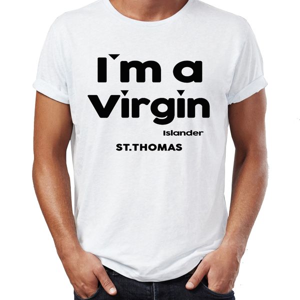 

men's t shirt i'm a virgin islander lol funny awesome artwork printed tee