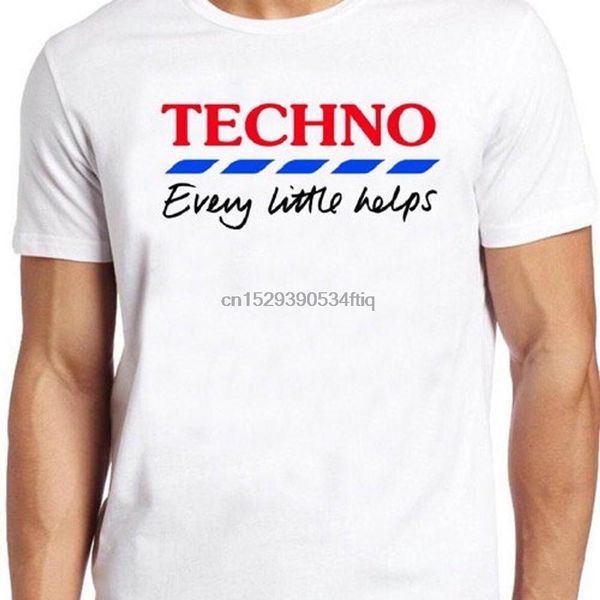 

techno t shirt every little helps funny parody cool gift tee 325