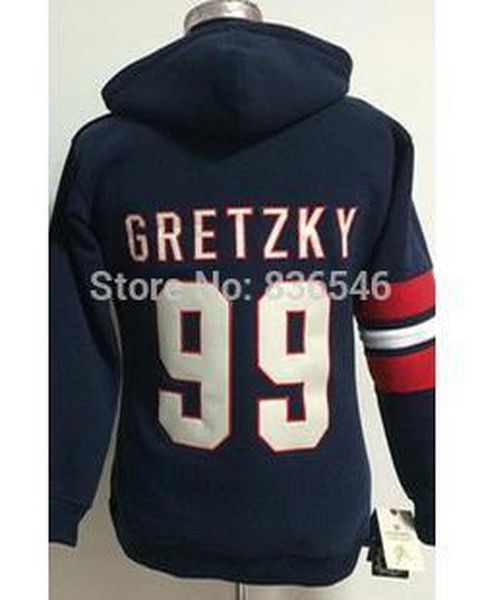 

ice hockey hoodies jerseys rangers #99 wayne gretzky navy blue womens hoodie stitched ing, Black;red