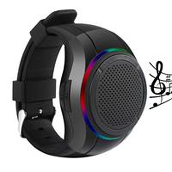

wholesale x10 waterproof led zello bluetooth speaker watch mp3 music player ptt bracelet mini wearable wireless portable bluetooth speaker
