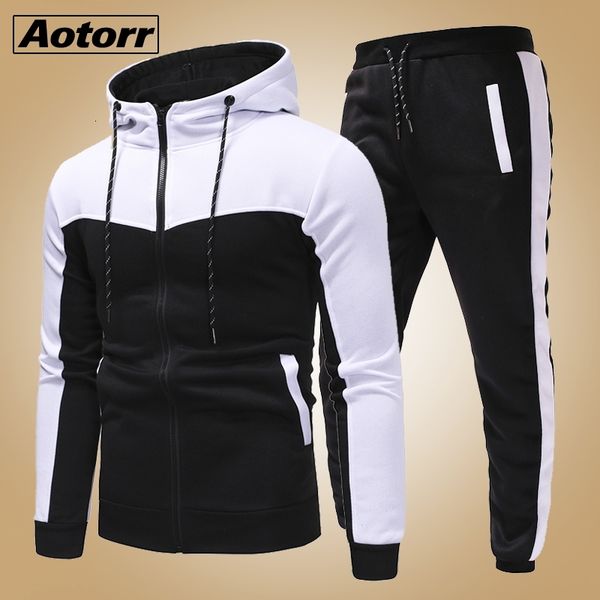 

new fashion men set zipper hoodies+pants sets tracksuit men's casual slim fit sportswear male brand sweat shirts clothing, Gray
