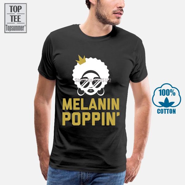 

birthday gift custom 2018 new arrival funny men's compression o neck melanin poppin' shirt melanin t shirt queen skin color