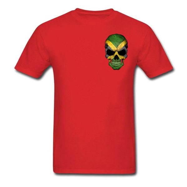

metal rock t shirts red jamaican flag skull designers cool tshirts fahion popular tee shirt fine quality clothes