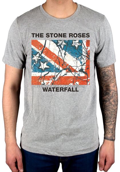 

official the stone roses waterfall t-shirt new grey begging you second coming(1