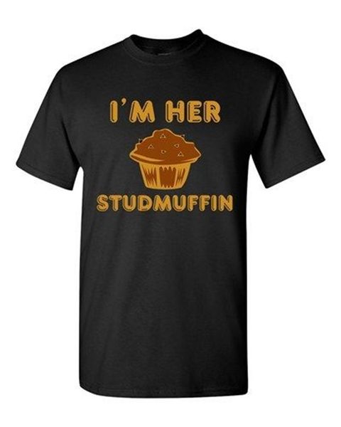 

i'm her studmuffin boyfriend couple love matching gf funny dt t-shirt tee brand fashion tee shirt
