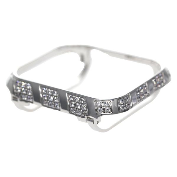 

2019 new platinum smart watch case for apple watch series 4 metal alloy protective cover rhinestone crystal diamond case bezel 40mm 44mm