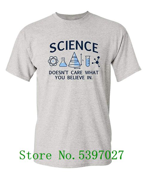 

2020 new casual clothing science doesn't care what you believe funny atheist t-shirt funny short sleeve t shirts