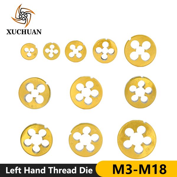 

left hand thread die tin coating m3 m6 m8 m10 m12 m14 m16 m18 metal screw die for threading tools metric thread