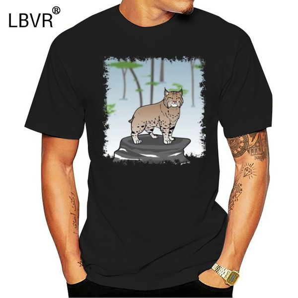 

bobcat lynx cat men's novelty t-shirt
