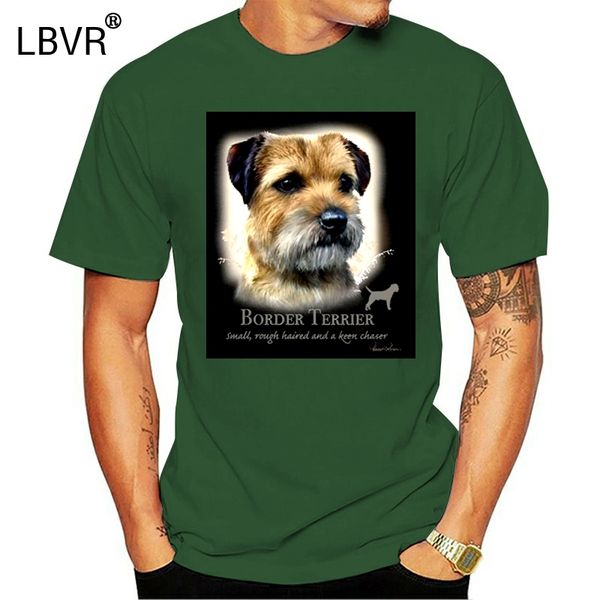 

2019 fashion cotton tee shirt fashion border terrier dog t-shirt