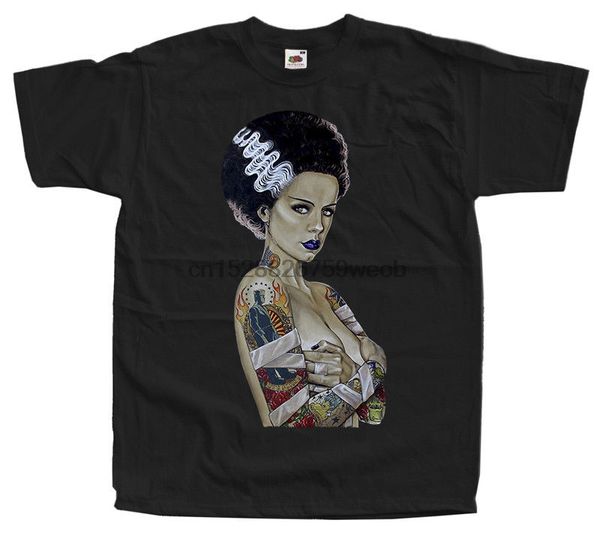 

the bride of frankenstein movie poster men tee shirt hip hop harajuku tshirt girl tshirts black and white