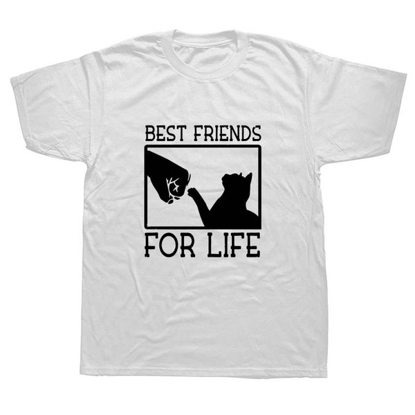 

custom printed friends for life cat lover gift funny t-shirts men's short sleeve o-neck t shirt