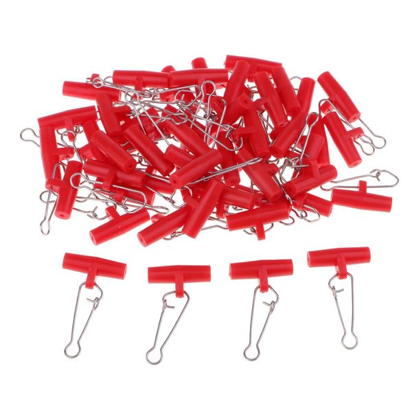 

50pcs fishing sinker slides with hooked snap connector swivel for braid line terminal tackle