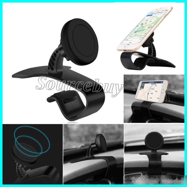 

360 degree rotating car phone holders magnetic mobile phone stand holder dashboard phone mount car kit gps car mounts retail box black dhl