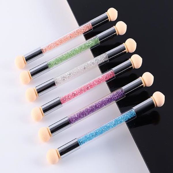 

nail brush set gradient sponges nail art brushes pen acrylic gel glitter powder picking dotting tools manicure, Yellow