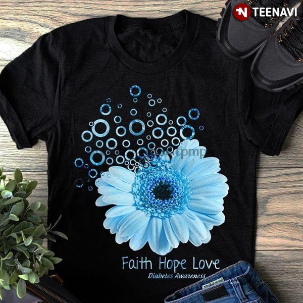 

men t shirt daisy faith hope love diabetes awareness (new style) women tshirts