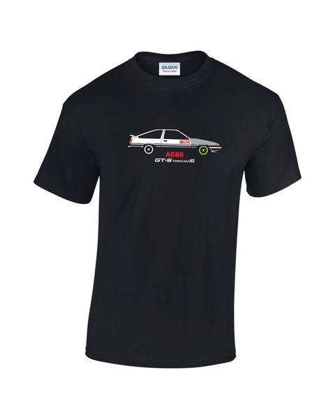 

2019 новое лето высокого качества tee shirt ae86 японский автомобиль corolla классический rally car мужская printed t-shirt прохладный футбо