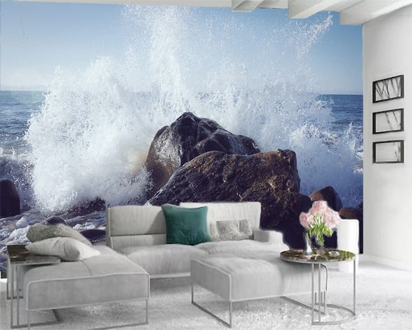 

custom 3d p wallpaper 3d modern wallpaper beautiful stone wave premium atmospheric interior decoration wallpaper