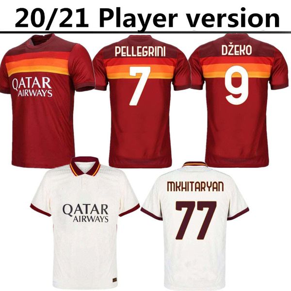 

2020 rome player version totti pastore zaniolo soccer jerseys 2020 2021 perotti dzeko football shirt de rossi as maillot de foot roma, Black;yellow